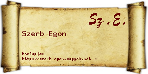 Szerb Egon névjegykártya